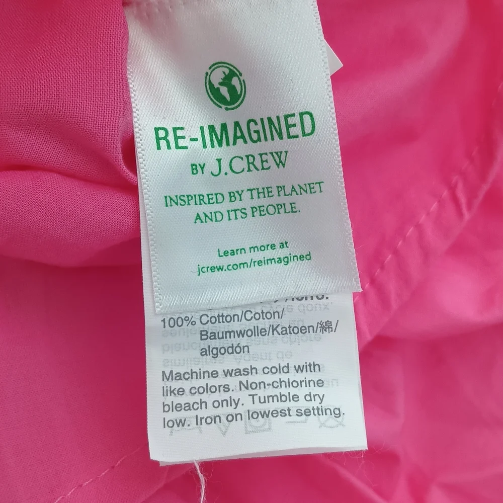 J. Crew Hot Pink Ruffle Tiered Mini Dress
